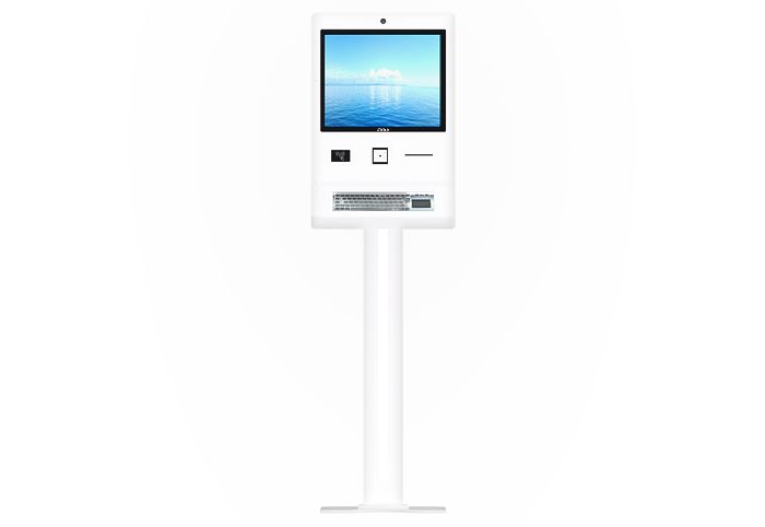 19 inch Floor Stand Self Checkout Digital Kiosk with Keyboard