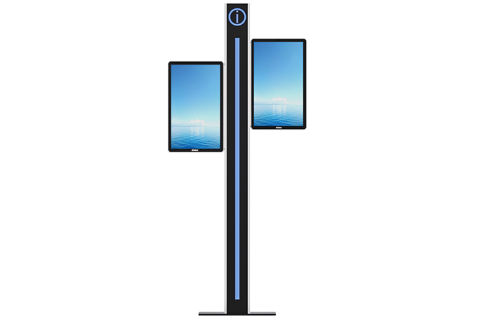 21.5 inch Special Two Screens Floor Stand Digital Road Sign Display