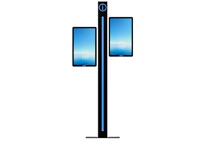 21.5 inch Special Two Screens Floor Stand Digital Road Sign Display