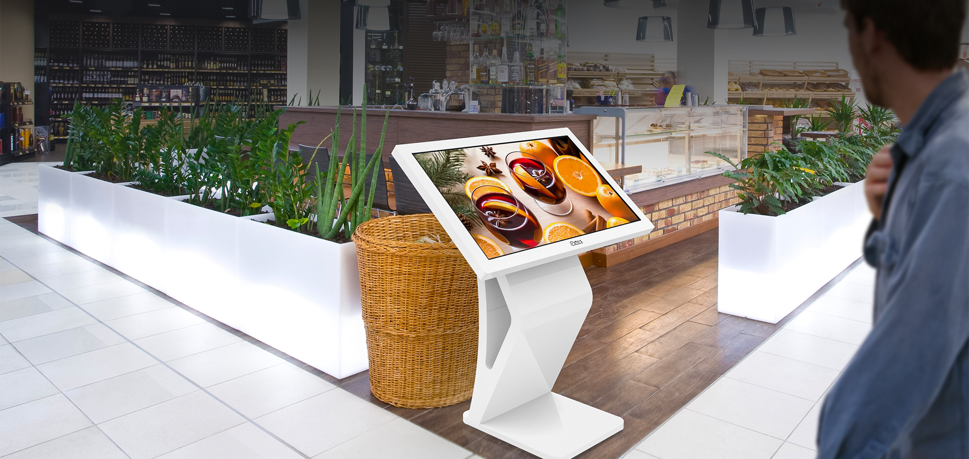 digital signage touch display
