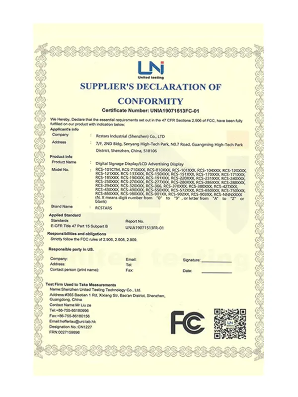 rcstars fcc certificate