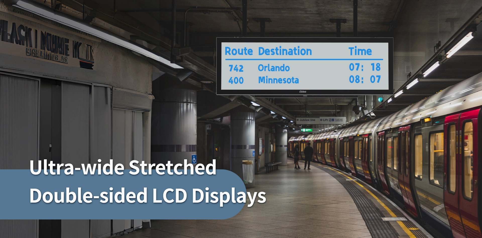 Ultra-wide Strecthed LCD Displays