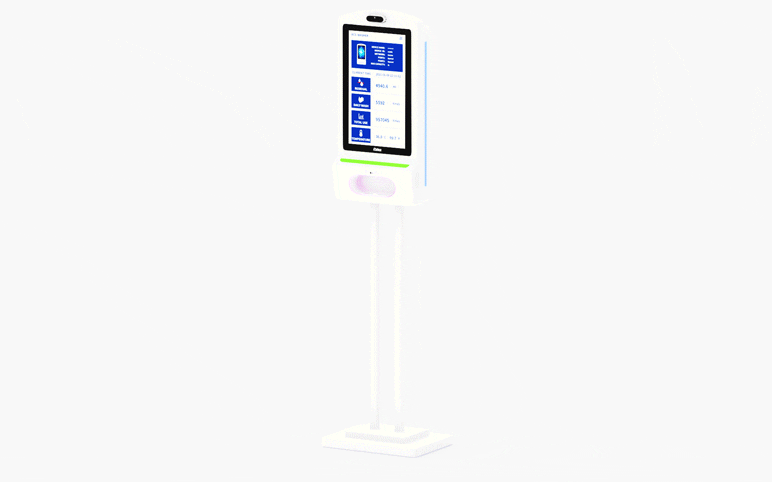 rcstars 220sdu touch screen floor stand hand sanitizer kiosk